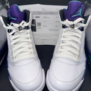 Size 7.5 - Jordan 5 Retro Grape 2013, 136027-108, Excellent Condition, Icy Soles